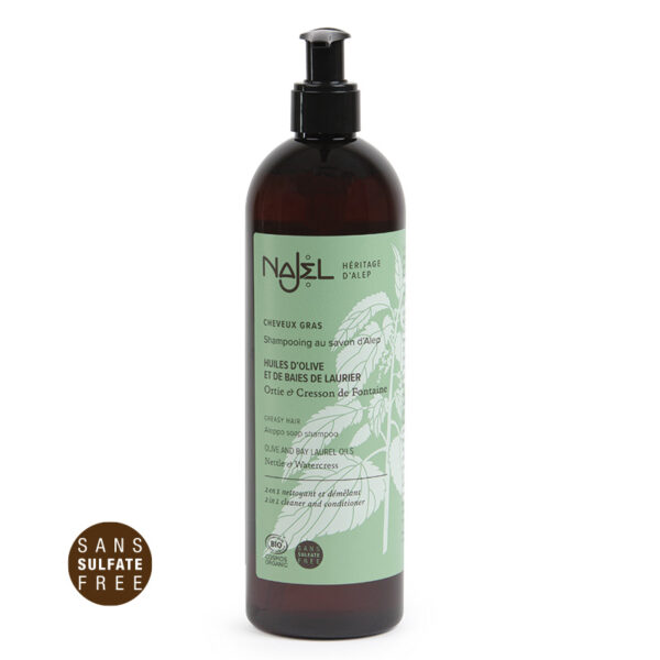 NAJEL ALEPPO SOAP SHAMPOO 21N1 certified COSMOS ORGANIC FOR GREASY HAIR