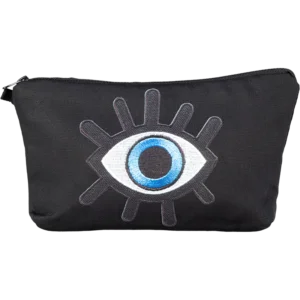 Black Evil Eye Cosmetic Bag