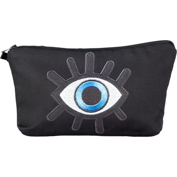 Black Evil Eye Cosmetic Bag