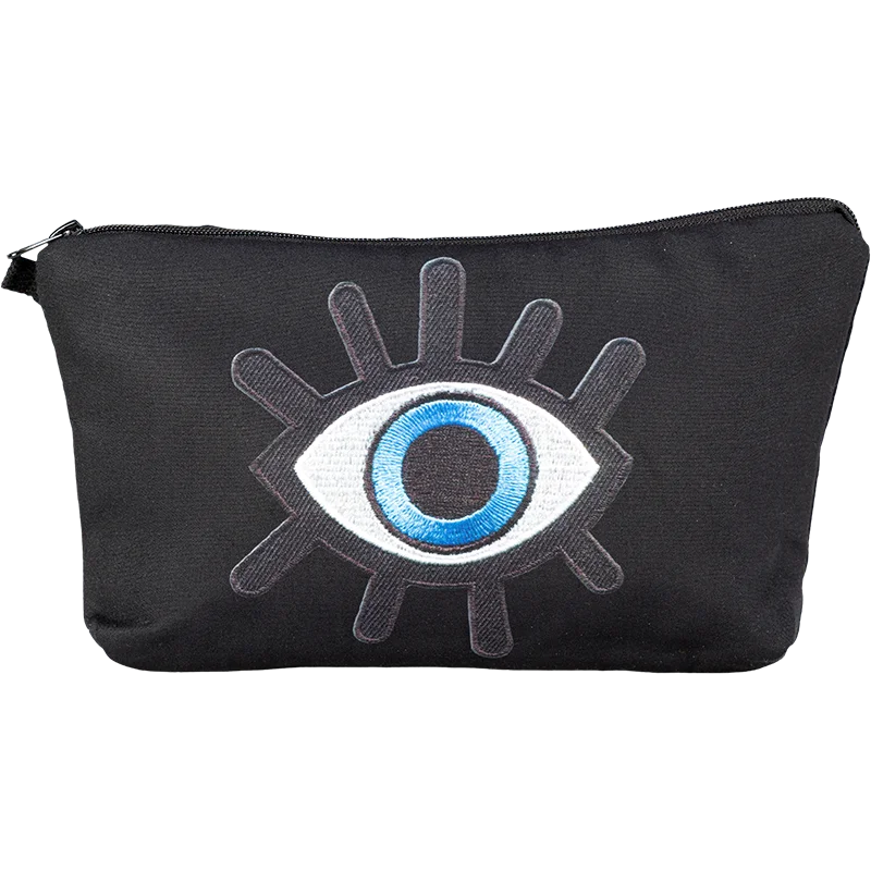 Black Evil Eye Cosmetic Bag