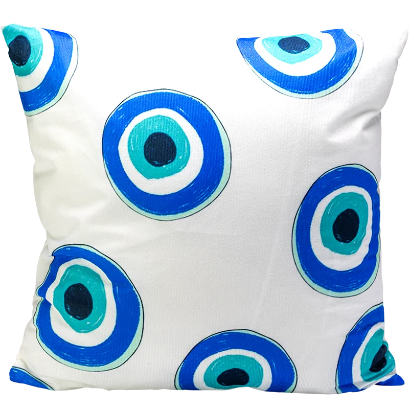 Evil Eye Cushion White