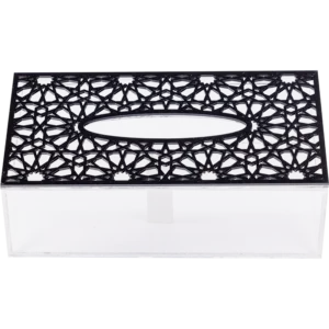 Black Arabesque Tissue Box