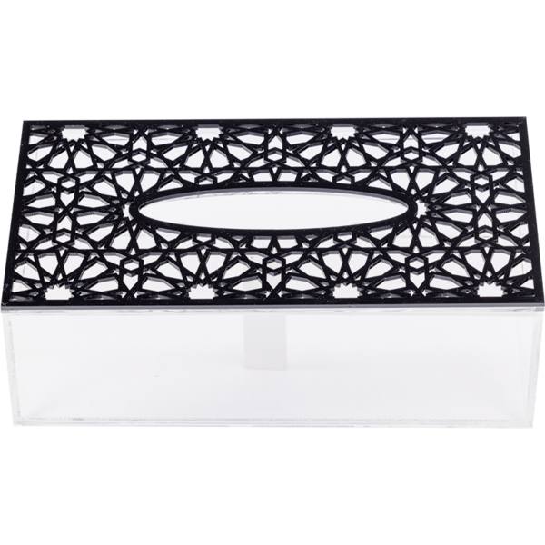 Black Arabesque Tissue Box