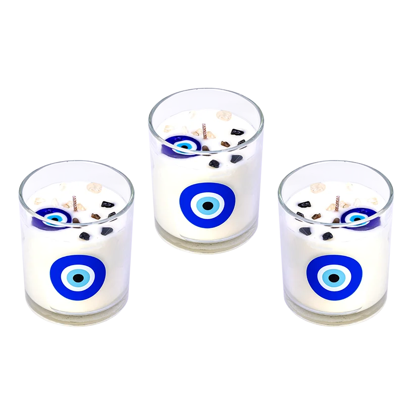 3 evil eye candles