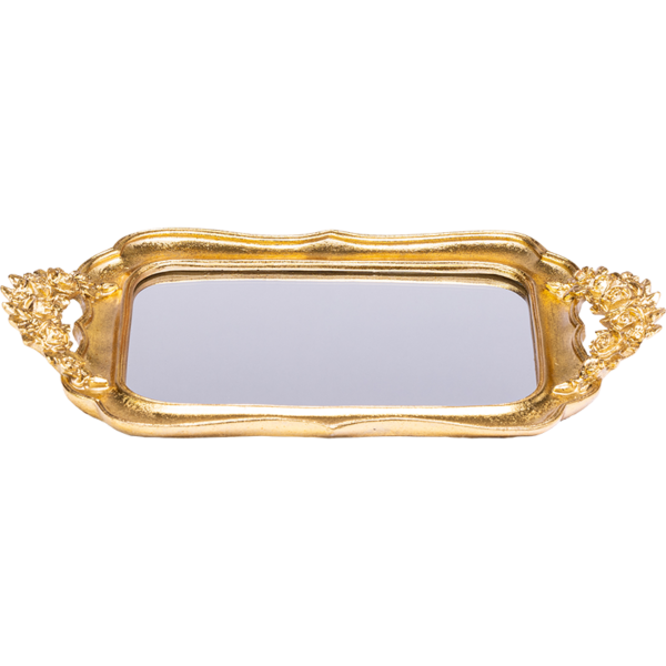 Resin gold tray rectangle