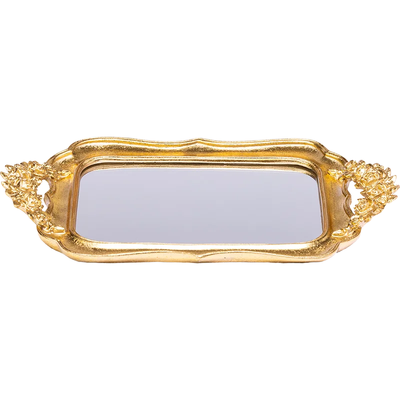 Resin gold tray rectangle