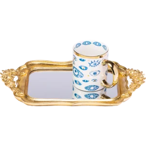 Resin gold tray rectangle