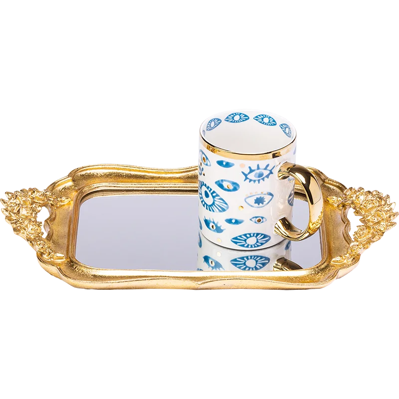 Resin gold tray rectangle