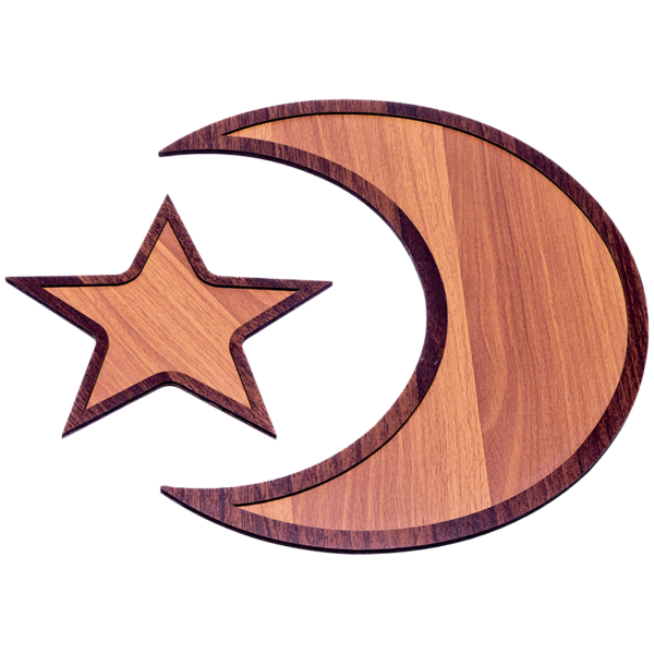 Star and Moon wood trays