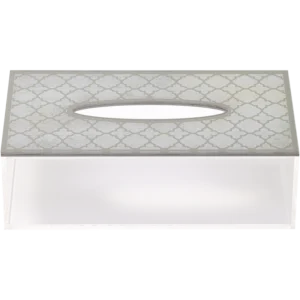 Acrylic glass gold design tissue box