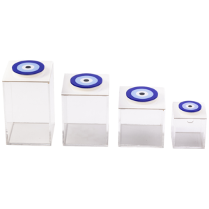 4 evil eye acrylic boxes