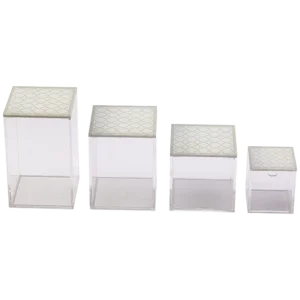 4 Arabesque Acrylic Storage Boxes
