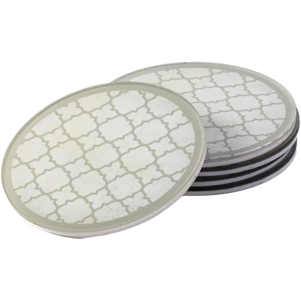 5 Coasters with Arabesque Styling