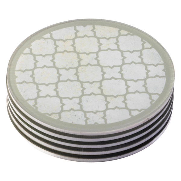 5 Coasters with Arabesque Styling