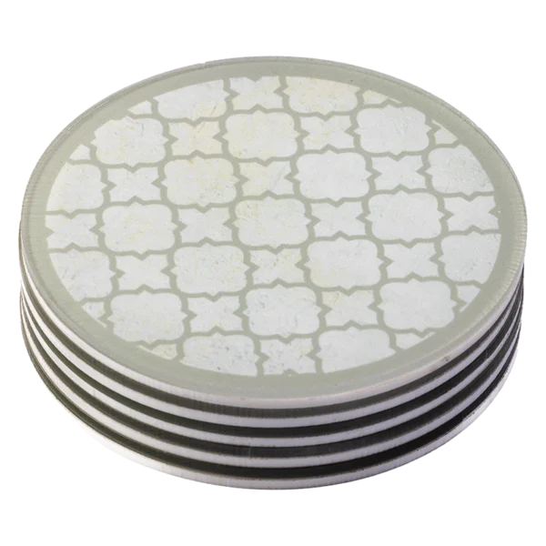 5 Coasters with Arabesque Styling