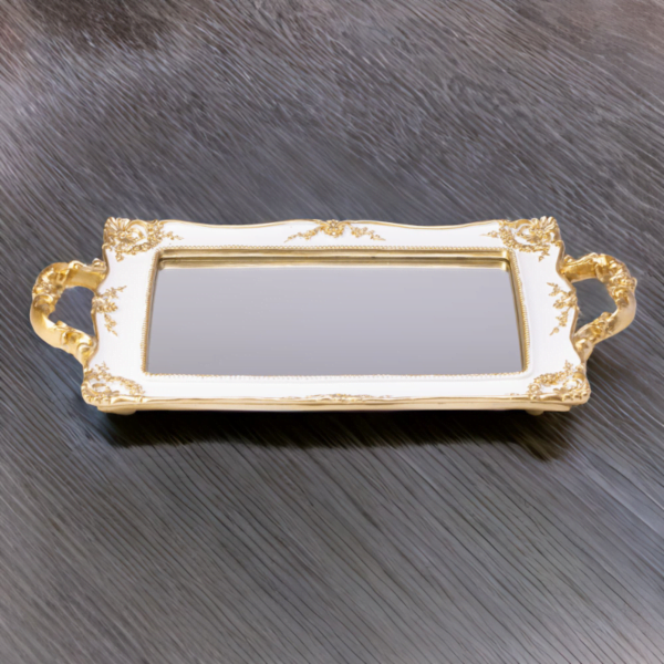An ornate French Mirror tray.
