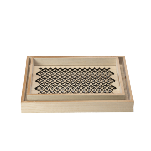 nested harmony wooden serving trays