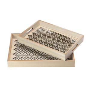 harmony wooden serving trays on top of each other